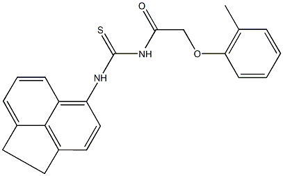 N-(1,2-dihydro-5-acenaphthylenyl)-N'-[(2-methylphenoxy)acetyl]thiourea 结构式