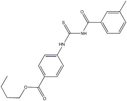 butyl 4-({[(3-methylbenzoyl)amino]carbothioyl}amino)benzoate 结构式