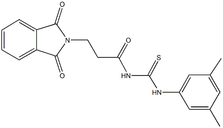 N-(3,5-dimethylphenyl)-N'-[3-(1,3-dioxo-1,3-dihydro-2H-isoindol-2-yl)propanoyl]thiourea 结构式