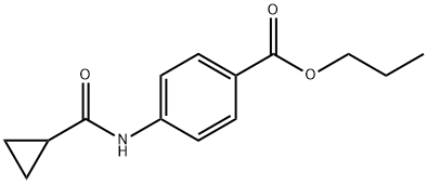 propyl 4-[(cyclopropylcarbonyl)amino]benzoate 结构式