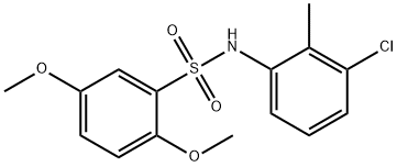 N-(3-chloro-2-methylphenyl)-2,5-dimethoxybenzenesulfonamide 结构式