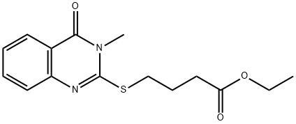 ethyl 4-[(3-methyl-4-oxo-3,4-dihydro-2-quinazolinyl)sulfanyl]butanoate 结构式