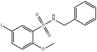 N-benzyl-5-iodo-2-methoxybenzenesulfonamide 结构式