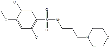 2,5-dichloro-4-methoxy-N-[3-(4-morpholinyl)propyl]benzenesulfonamide 结构式