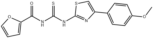 N-(2-furoyl)-N'-[4-(4-methoxyphenyl)-1,3-thiazol-2-yl]thiourea 结构式