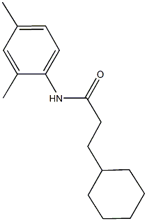 3-cyclohexyl-N-(2,4-dimethylphenyl)propanamide 结构式