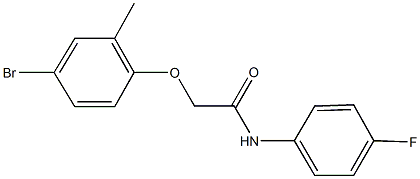 2-(4-bromo-2-methylphenoxy)-N-(4-fluorophenyl)acetamide 结构式