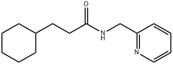 3-cyclohexyl-N-(2-pyridinylmethyl)propanamide 结构式