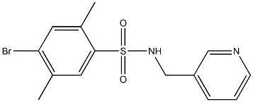 4-bromo-2,5-dimethyl-N-(3-pyridinylmethyl)benzenesulfonamide 结构式