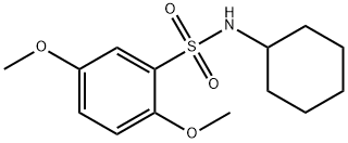 N-cyclohexyl-2,5-dimethoxybenzenesulfonamide 结构式