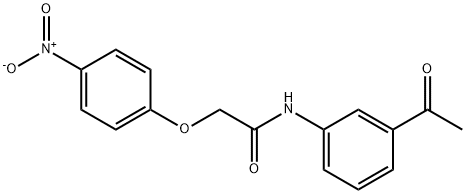N-(3-acetylphenyl)-2-{4-nitrophenoxy}acetamide 结构式