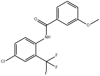 N-[4-chloro-2-(trifluoromethyl)phenyl]-3-methoxybenzamide 结构式