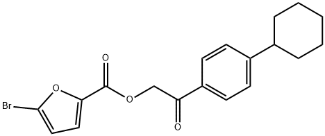 2-(4-cyclohexylphenyl)-2-oxoethyl 5-bromo-2-furoate 结构式