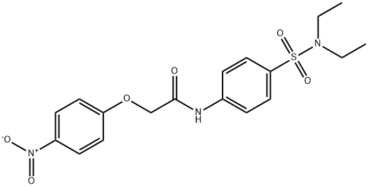 N-{4-[(diethylamino)sulfonyl]phenyl}-2-{4-nitrophenoxy}acetamide 结构式