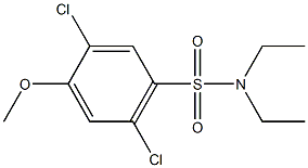 2,5-dichloro-N,N-diethyl-4-methoxybenzenesulfonamide 结构式