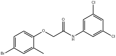 2-(4-bromo-2-methylphenoxy)-N-(3,5-dichlorophenyl)acetamide 结构式