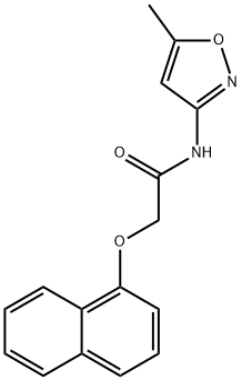 N-(5-methylisoxazol-3-yl)-2-(naphthalen-1-yloxy)acetamide 结构式