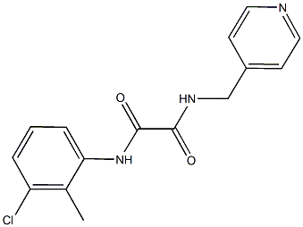 N~1~-(3-chloro-2-methylphenyl)-N~2~-(pyridin-4-ylmethyl)ethanediamide 结构式