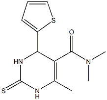 N,N,6-trimethyl-4-(2-thienyl)-2-thioxo-1,2,3,4-tetrahydro-5-pyrimidinecarboxamide 结构式