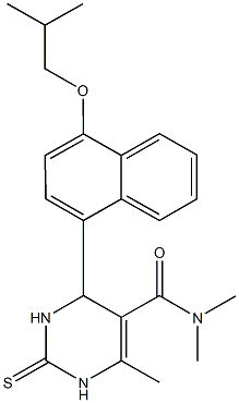 4-(4-isobutoxy-1-naphthyl)-N,N,6-trimethyl-2-thioxo-1,2,3,4-tetrahydro-5-pyrimidinecarboxamide 结构式