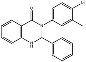 3-(4-bromo-3-methylphenyl)-2-phenyl-2,3-dihydro-4(1H)-quinazolinone 结构式