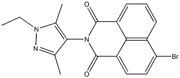 6-bromo-2-(1-ethyl-3,5-dimethyl-1H-pyrazol-4-yl)-1H-benzo[de]isoquinoline-1,3(2H)-dione 结构式