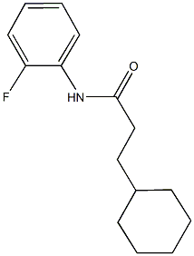 3-cyclohexyl-N-(2-fluorophenyl)propanamide 结构式