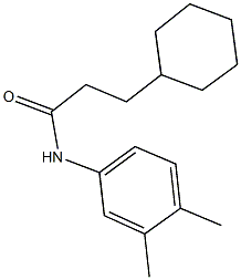 3-cyclohexyl-N-(3,4-dimethylphenyl)propanamide 结构式