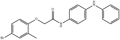 N-(4-anilinophenyl)-2-(4-bromo-2-methylphenoxy)acetamide 结构式