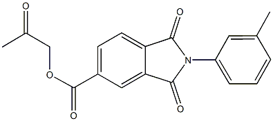 2-oxopropyl 2-(3-methylphenyl)-1,3-dioxo-5-isoindolinecarboxylate 结构式