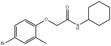 2-(4-bromo-2-methylphenoxy)-N-cyclohexylacetamide 结构式