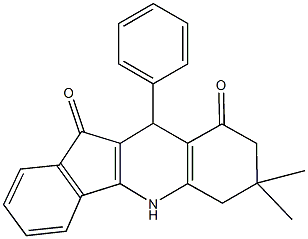 7,7-dimethyl-10-phenyl-6,7,8,10-tetrahydro-5H-indeno[1,2-b]quinoline-9,11-dione 结构式