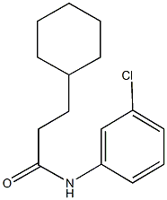 N-(3-chlorophenyl)-3-cyclohexylpropanamide 结构式