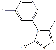 4-(3-chlorophenyl)-5-methyl-4H-1,2,4-triazol-3-yl hydrosulfide 结构式