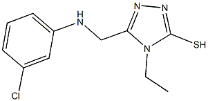 5-[(3-chloroanilino)methyl]-4-ethyl-4H-1,2,4-triazole-3-thiol 结构式