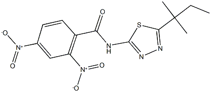 2,4-bisnitro-N-(5-tert-pentyl-1,3,4-thiadiazol-2-yl)benzamide 结构式