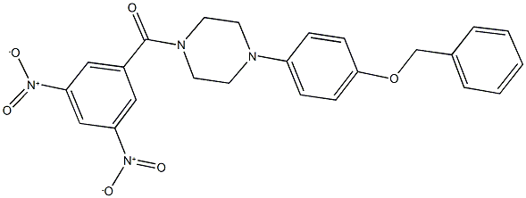 1-[4-(benzyloxy)phenyl]-4-{3,5-bisnitrobenzoyl}piperazine 结构式