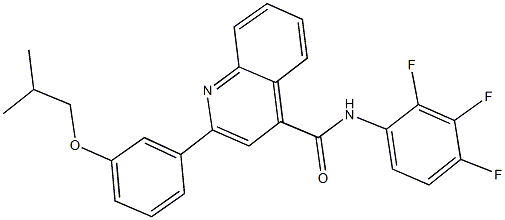 2-(3-isobutoxyphenyl)-N-(2,3,4-trifluorophenyl)-4-quinolinecarboxamide 结构式