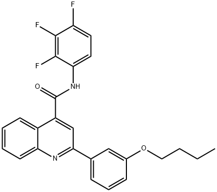 2-(3-butoxyphenyl)-N-(2,3,4-trifluorophenyl)-4-quinolinecarboxamide 结构式