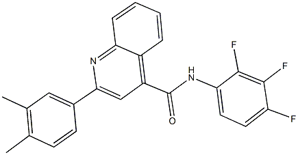 2-(3,4-dimethylphenyl)-N-(2,3,4-trifluorophenyl)-4-quinolinecarboxamide 结构式