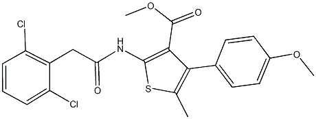 methyl 2-{[(2,6-dichlorophenyl)acetyl]amino}-4-(4-methoxyphenyl)-5-methyl-3-thiophenecarboxylate 结构式
