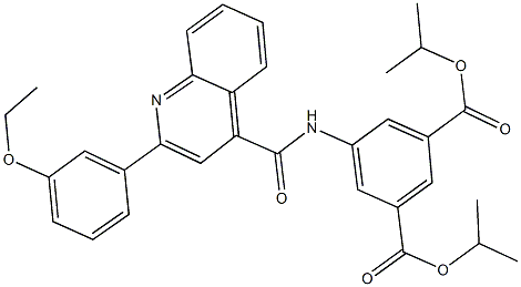 diisopropyl 5-({[2-(3-ethoxyphenyl)-4-quinolinyl]carbonyl}amino)isophthalate 结构式