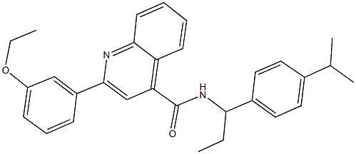 2-(3-ethoxyphenyl)-N-[1-(4-isopropylphenyl)propyl]-4-quinolinecarboxamide 结构式