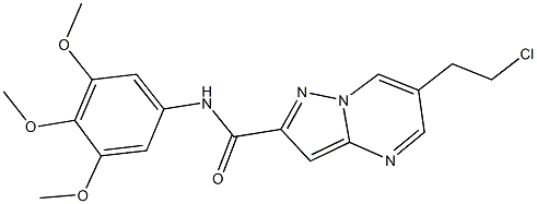 6-(2-chloroethyl)-N-(3,4,5-trimethoxyphenyl)pyrazolo[1,5-a]pyrimidine-2-carboxamide 结构式