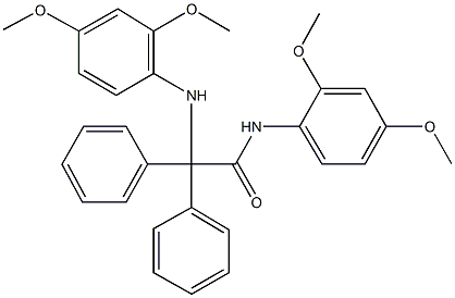 2-(2,4-dimethoxyanilino)-N-(2,4-dimethoxyphenyl)-2,2-diphenylacetamide 结构式