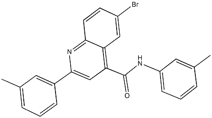 6-bromo-N,2-bis(3-methylphenyl)-4-quinolinecarboxamide 结构式