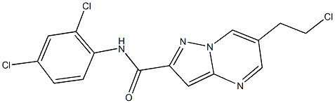 6-(2-chloroethyl)-N-(2,4-dichlorophenyl)pyrazolo[1,5-a]pyrimidine-2-carboxamide 结构式
