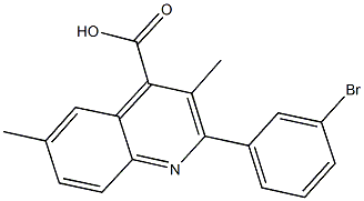 2-(3-bromophenyl)-3,6-dimethyl-4-quinolinecarboxylic acid 结构式