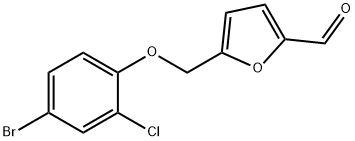 5-(4-溴-2-氯苯氧基甲基)呋喃-2-甲醛 结构式