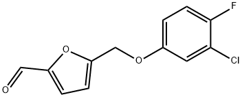 5-(3-氯-4-氟苯氧基甲基)呋喃-2-甲醛 结构式
